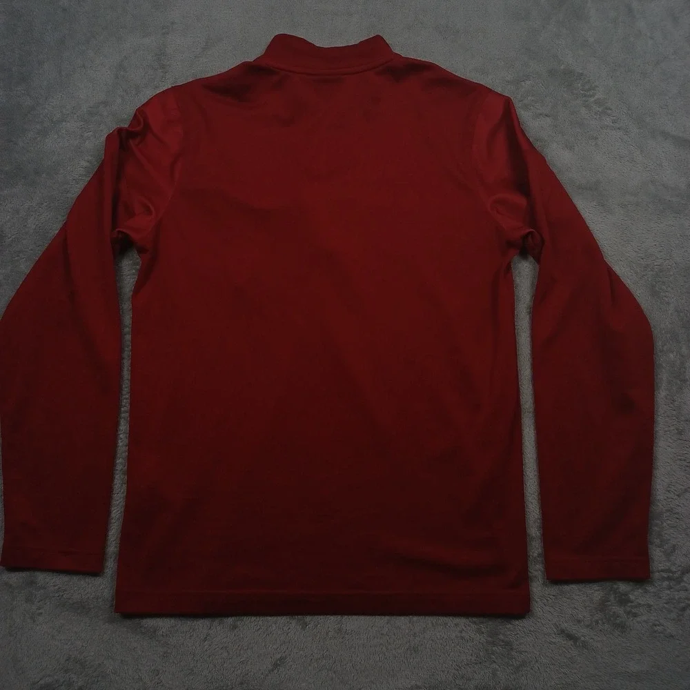 Oklahoma Sooners Sweater Mens Small Red Nike 1/4 ZIp‎ Pullover Dri Fit